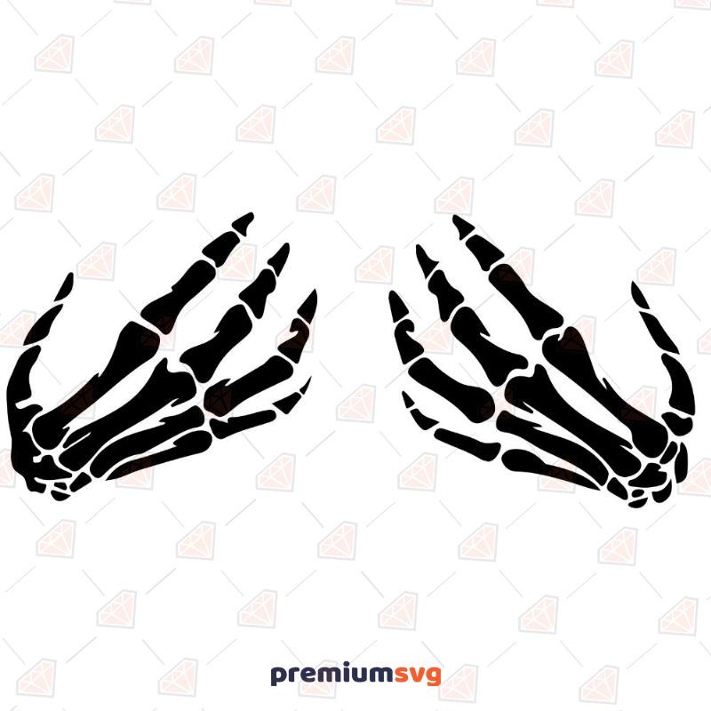Skeleton Hand Svg Cutting File Premium Svg