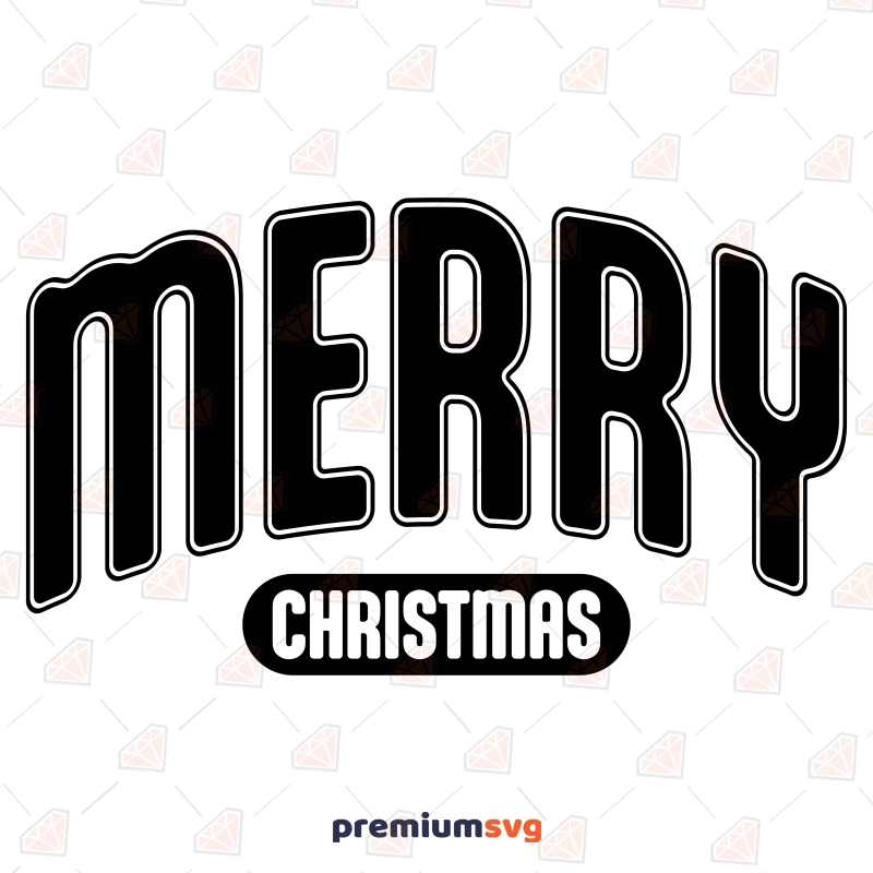 Merry Christmas SVG Design for Shirt, Collage Font Christmas SVG Svg