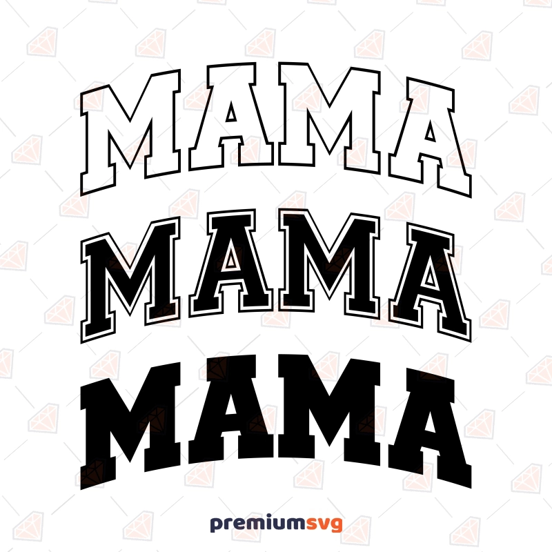 Mama SVG Bundle with Varsity Font, Mama SVG with Jersey Mom SVG Svg