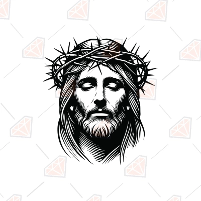 Jesus Face SVG PNG Jesus SVG PremiumSVG