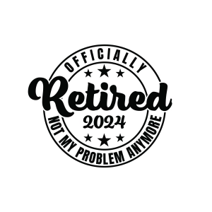 Officially Retired 2024 SVG, Retirement SVG T-shirt SVG