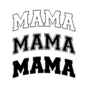 Mama SVG Bundle with Varsity Font, Mama SVG with Jersey Mom SVG