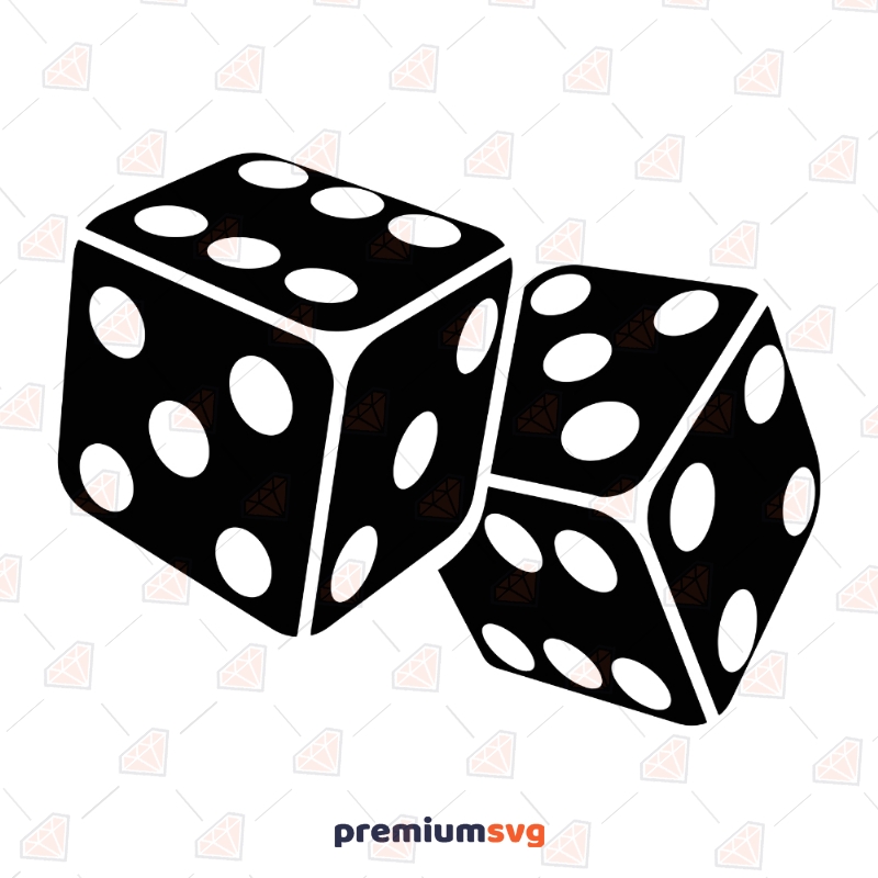 Black And White Of Dice Clipart