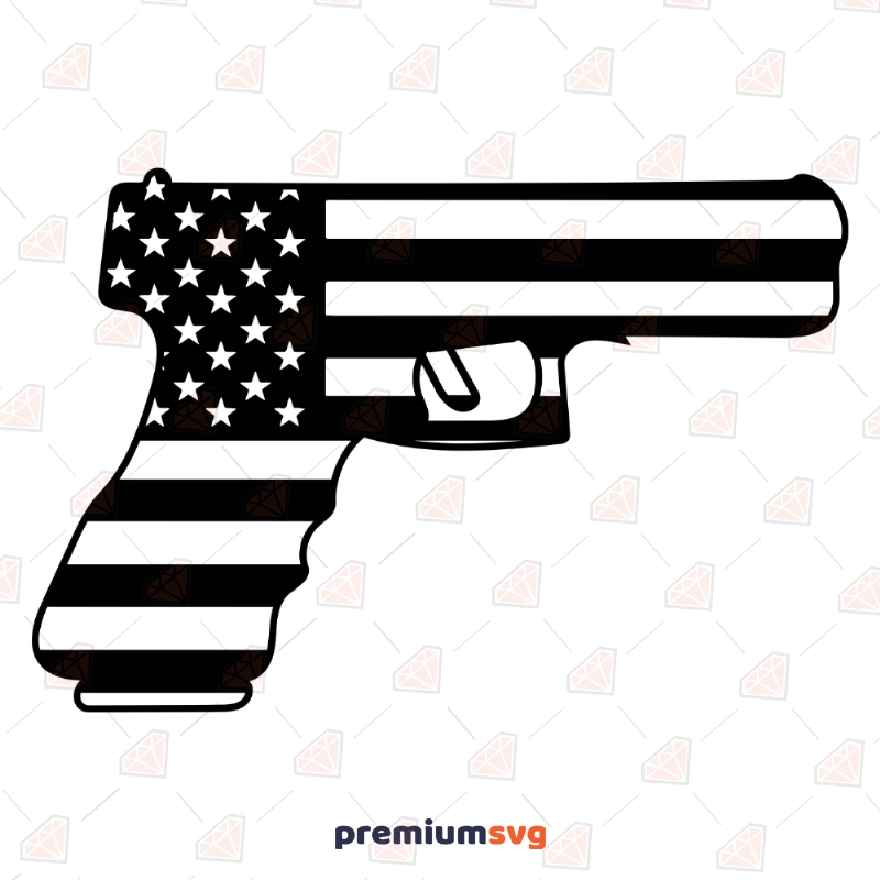 Download Usa Flag Gun Svg Patriotic Gun Svg Vector File Premium Svg
