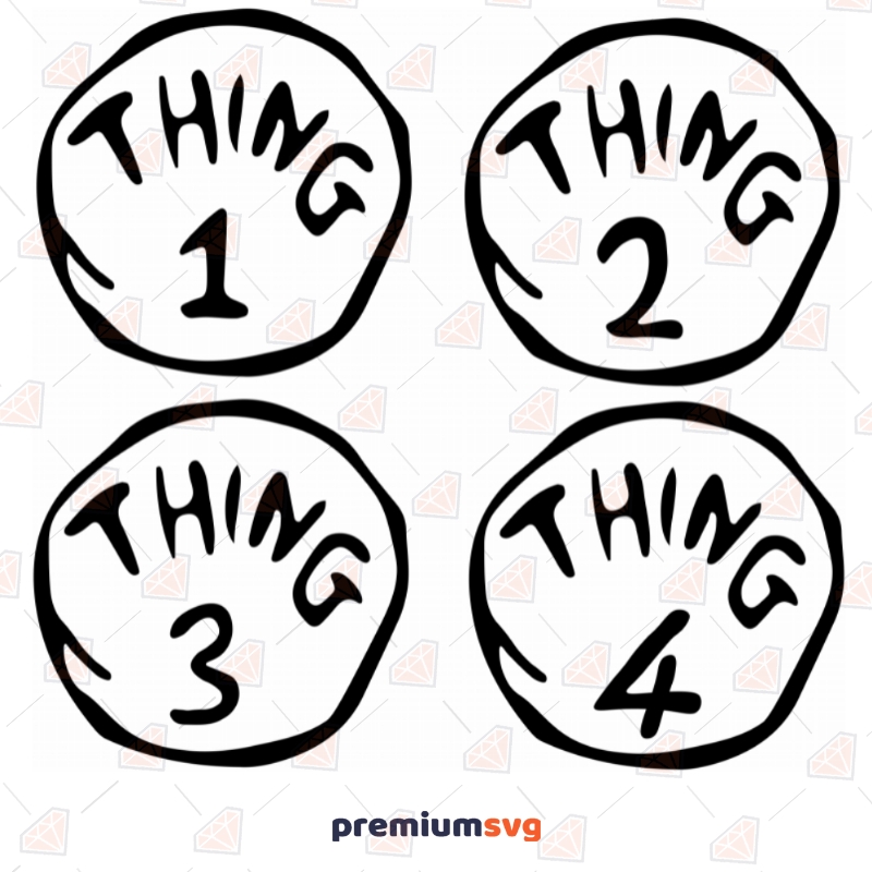 Thing 1 Svg Thing 2 Svg 1 To 9 Dr Seuss Svg Cut Files - vrogue.co