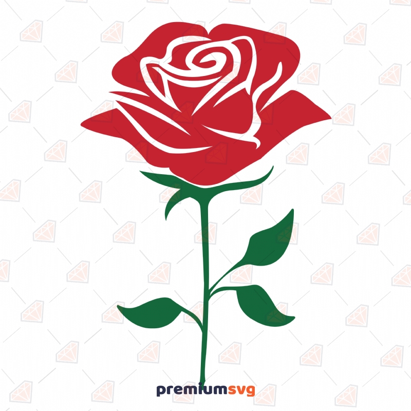 Red Rose SVG, Rose Clipart Vector Instant Download | lupon.gov.ph