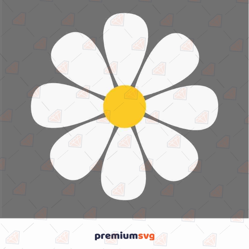 Daisy Flower SVG Cut File, Basic Daisy Clipart | PremiumSVG