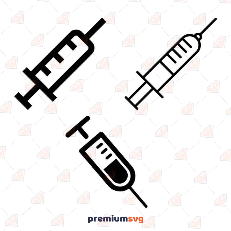 Syringe SVG Vector, Syringe Clipart Cut Files Instant Download | PremiumSVG
