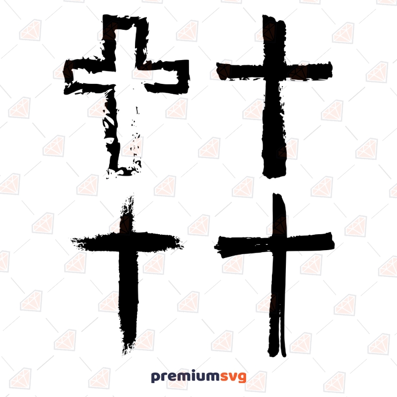 christian cross clipart black and white