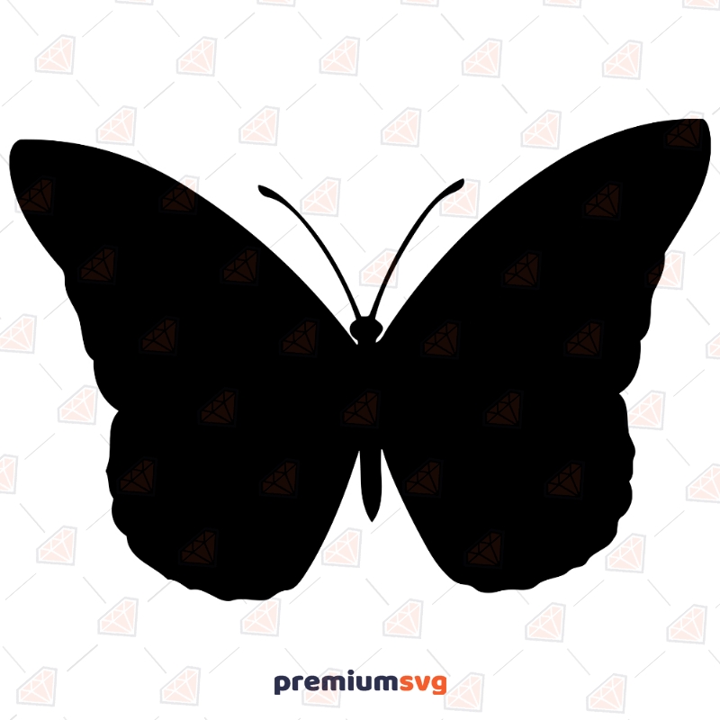 Download Black Plain Butterfly Clipart Svg Premium Svg