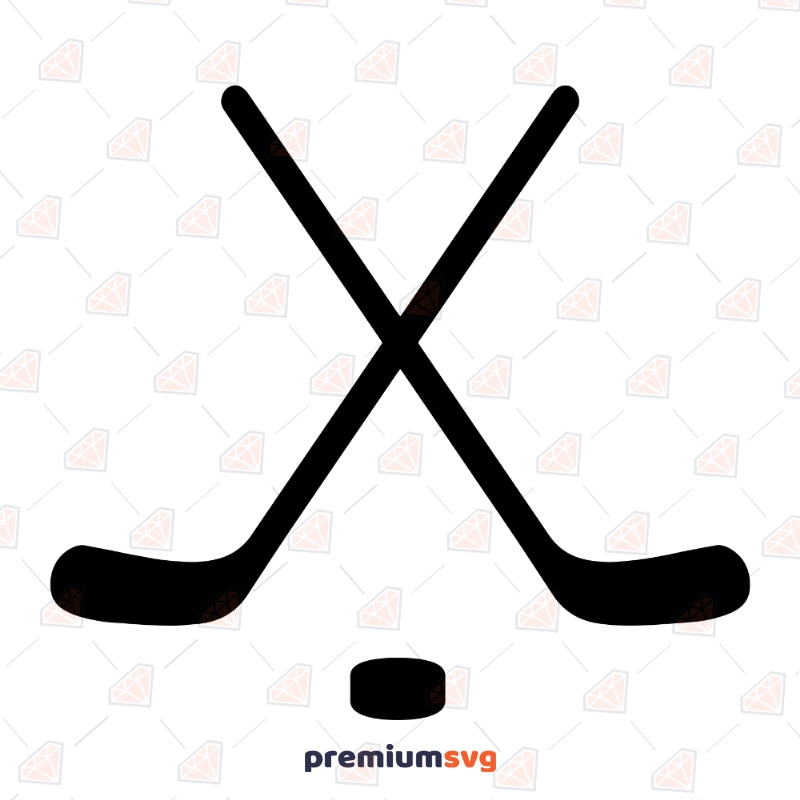 Download Crossed Hockey Sticks Svg Hockey Pucks Cut Files Premium Svg