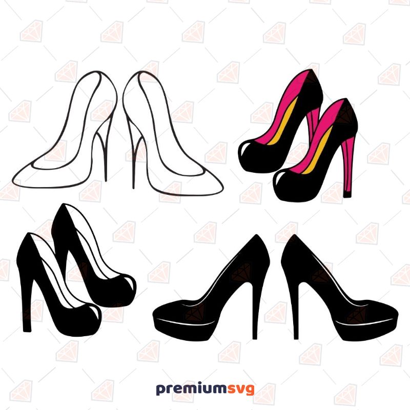High heel shoes SVG Bundle, Women leopard high heels Svg cut file, Fashion  Svg, Red bottom heels Svg, Cut files for Cricut and Silhouette