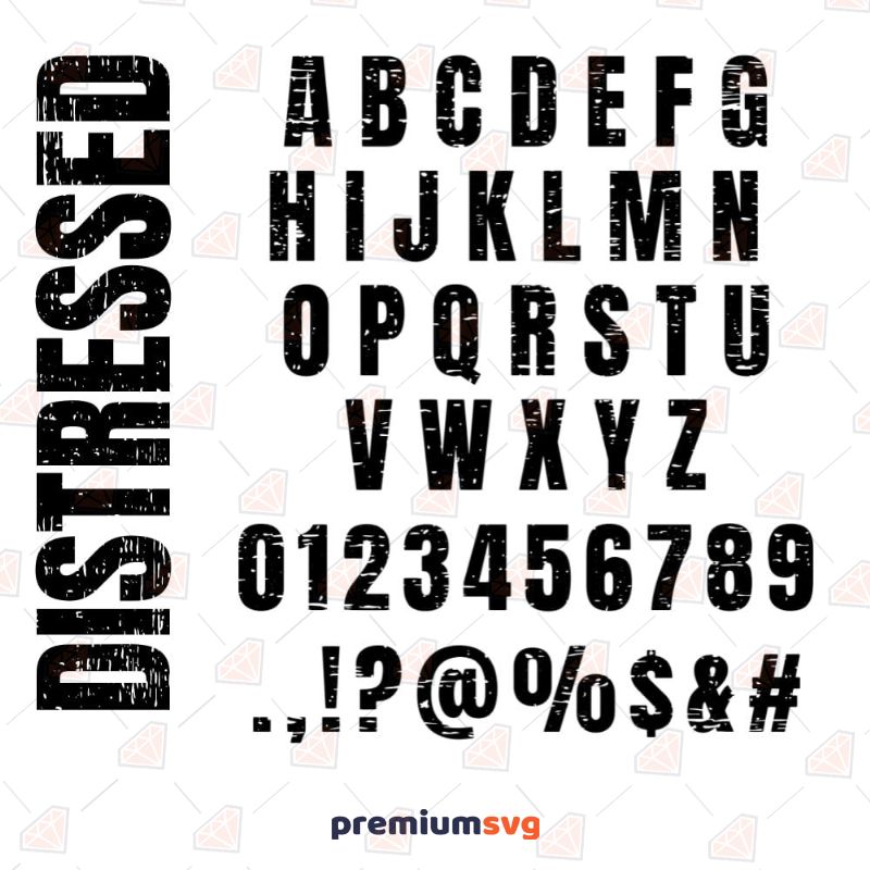 Distressed fonts svg - pooterwee