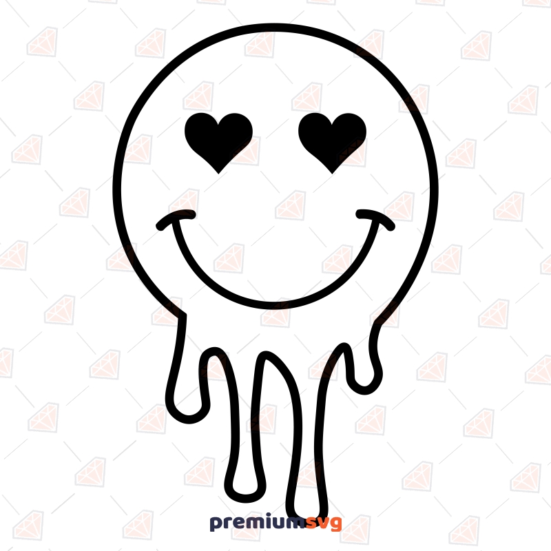 Heart Eye Emoji SVG Cut File