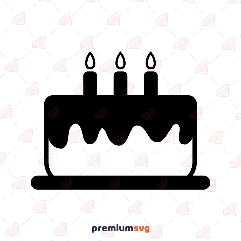 Birthday Cake Silhouette for Icon, Symbol, Pictogram, Apps, Website, Art  Illustration, Logo or Graphic Design Element. Format PNG 13366659 PNG