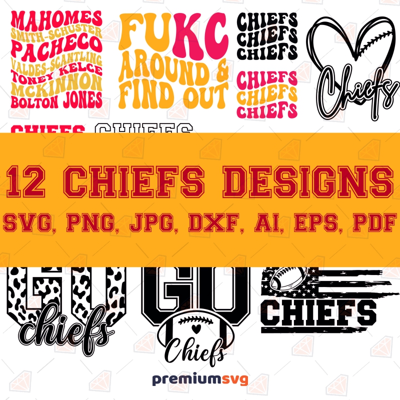 Chiefs SVG Bundle, Kansas City Cricut Designs in PNG, JPEG