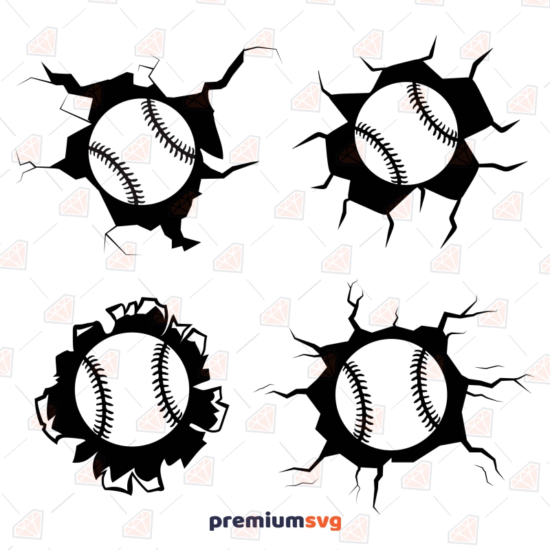 Baseball Player Bundle SVG Cut File, Baseball Player Silhouette Clipart