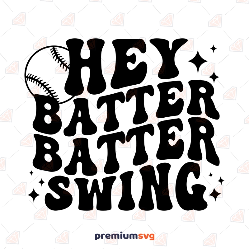 Hey Batter Batter Swing SVG, Baseball Shirt Design