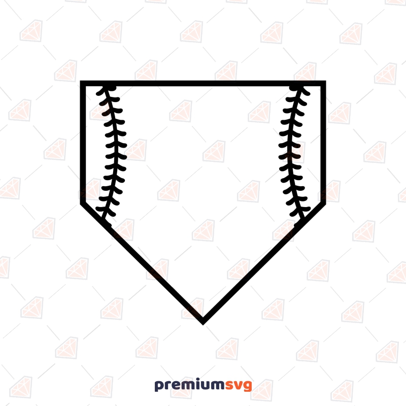 Baseball Home Plate SVG Cut and Clipart File | PremiumSVG