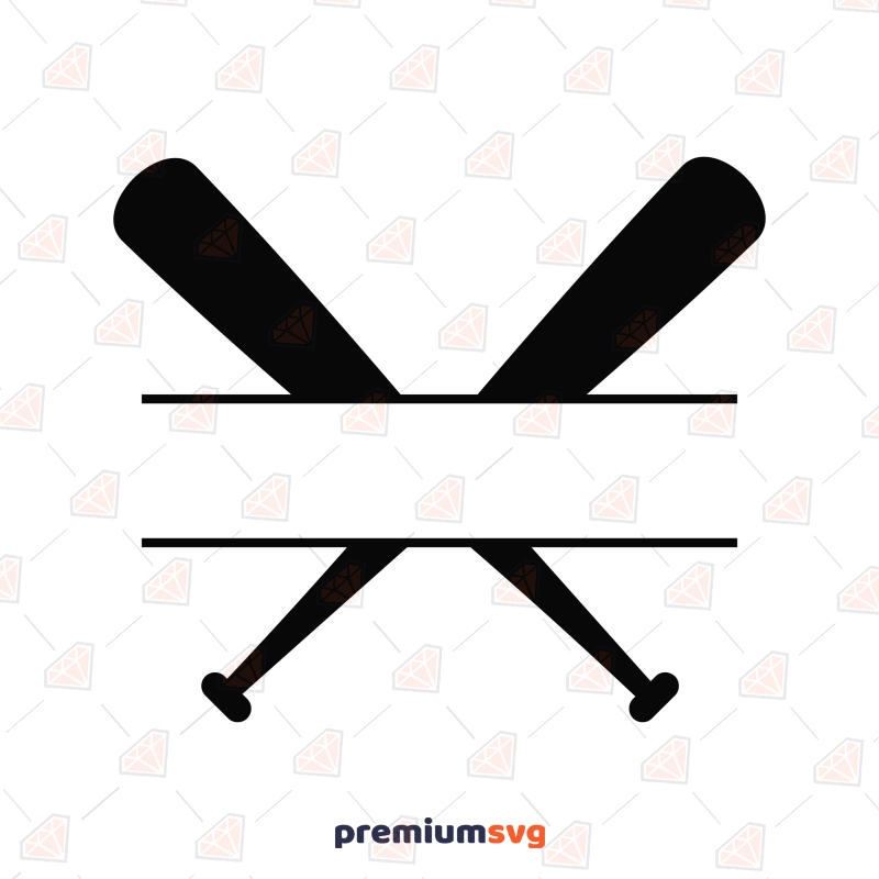 Free Baseball Split Monogram SVG - DigitalistDesigns