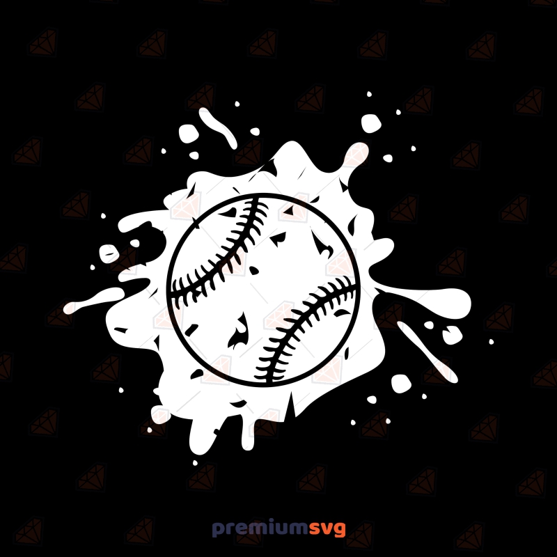 Baseball Player Splash Silhouette Design