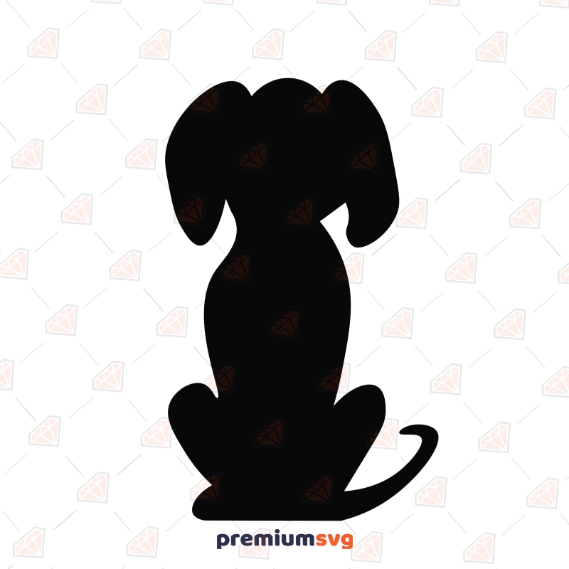 sitting dog silhouette