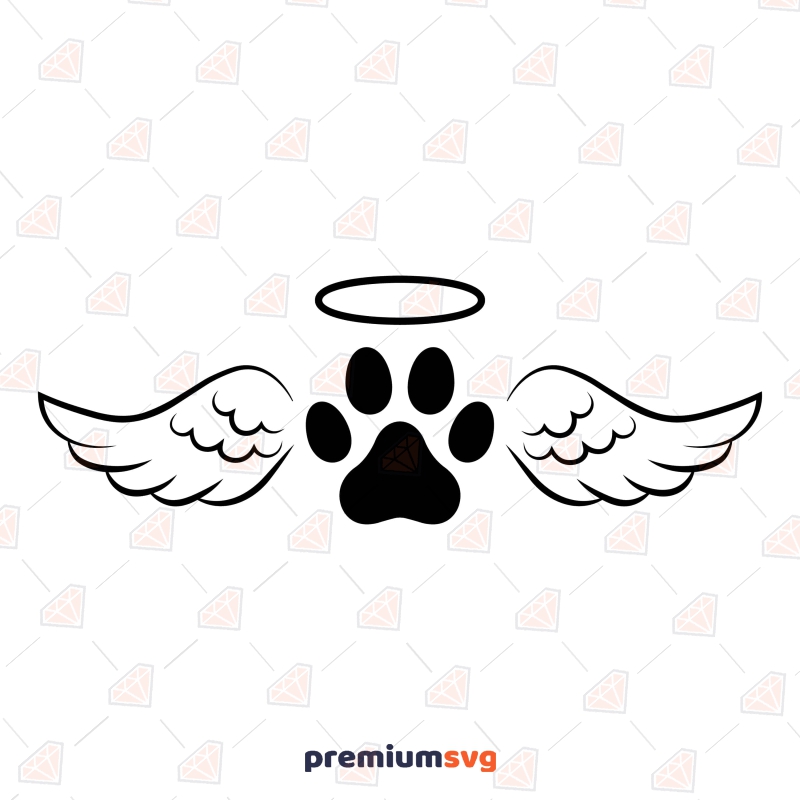 Dog Memorial Paw SVG