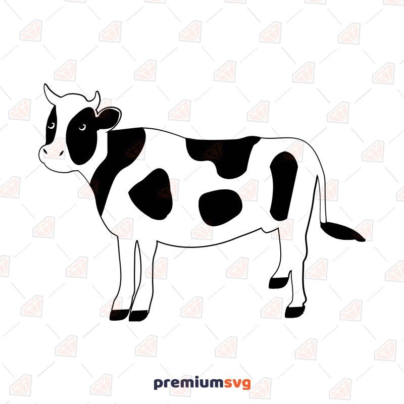 Floral Cow Silhouette SVG, Vector File | PremiumSVG