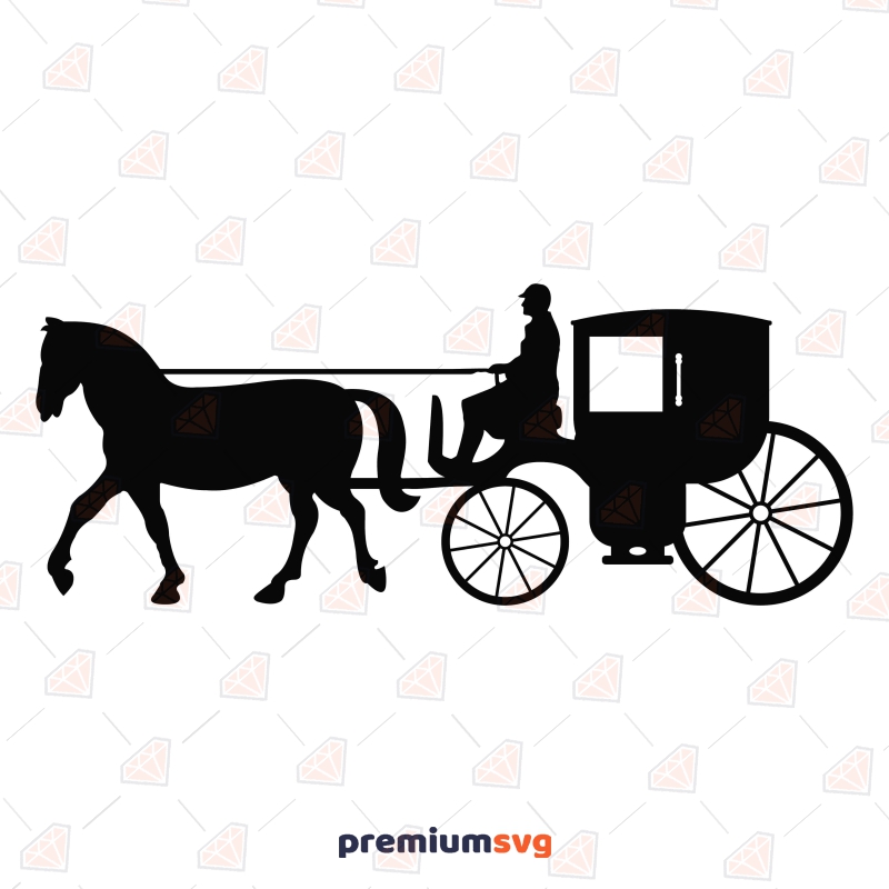 horse drawn wagon clipart