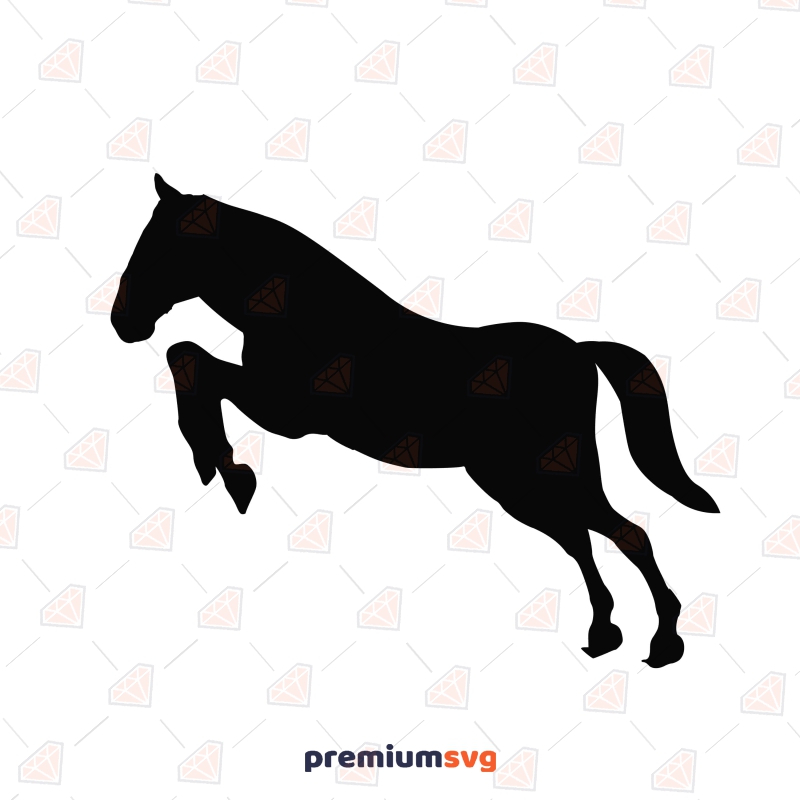 show jumping horse silhouette