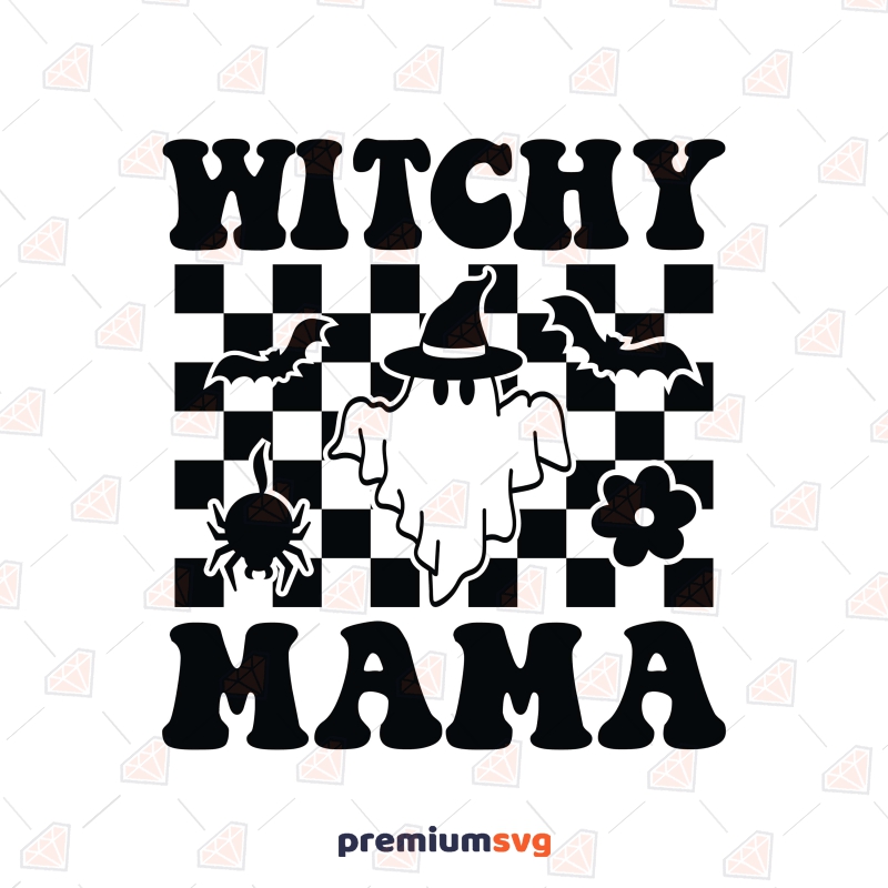 Witchy Mama SVG, Halloween Ghost Mama SVG | PremiumSVG