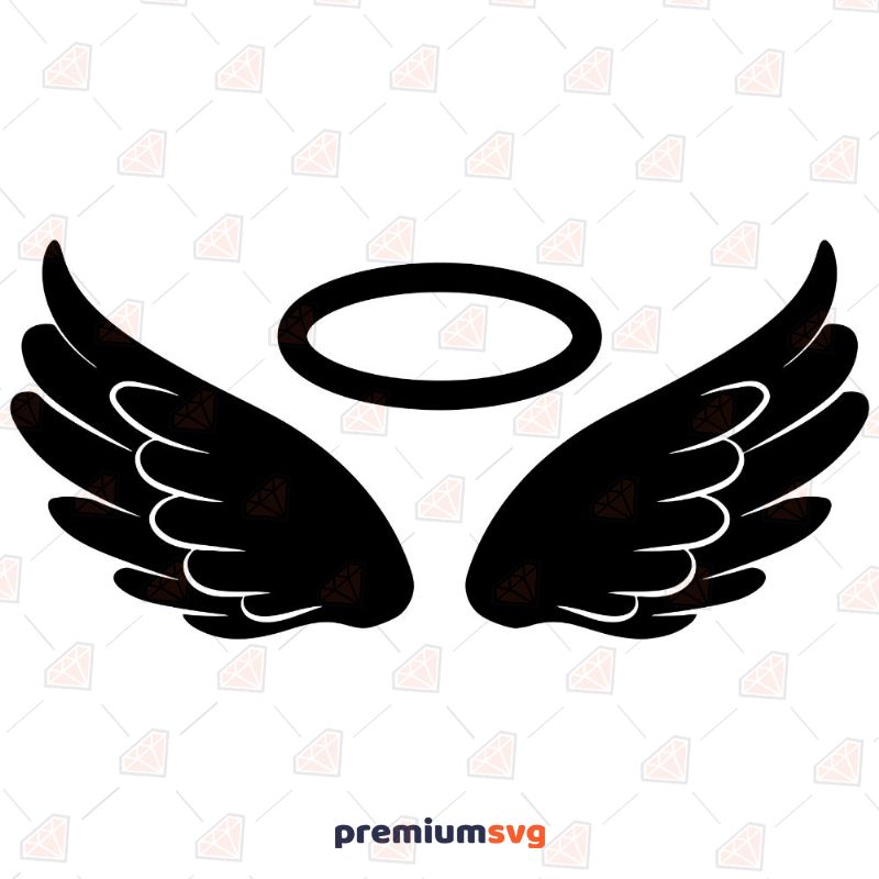 Angel Wings Black Svg Premium Svg