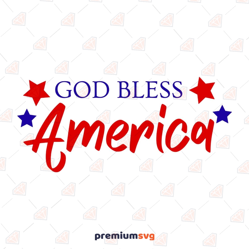God Bless America SVG with Wavy USA Flag | PremiumSVG