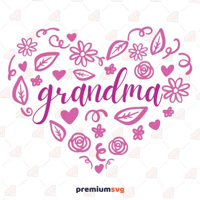 Grandma Heart Svg Cut File | Premium SVG