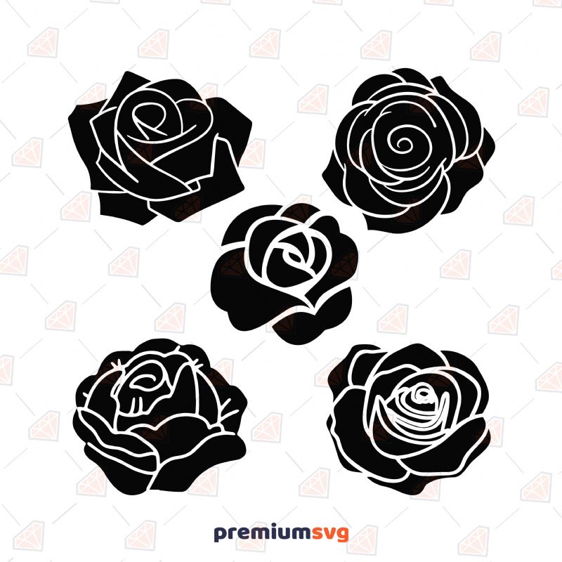 Rose SVG, SVG Files for Cricut, Flower clipart, Flowers SVG, - Inspire  Uplift