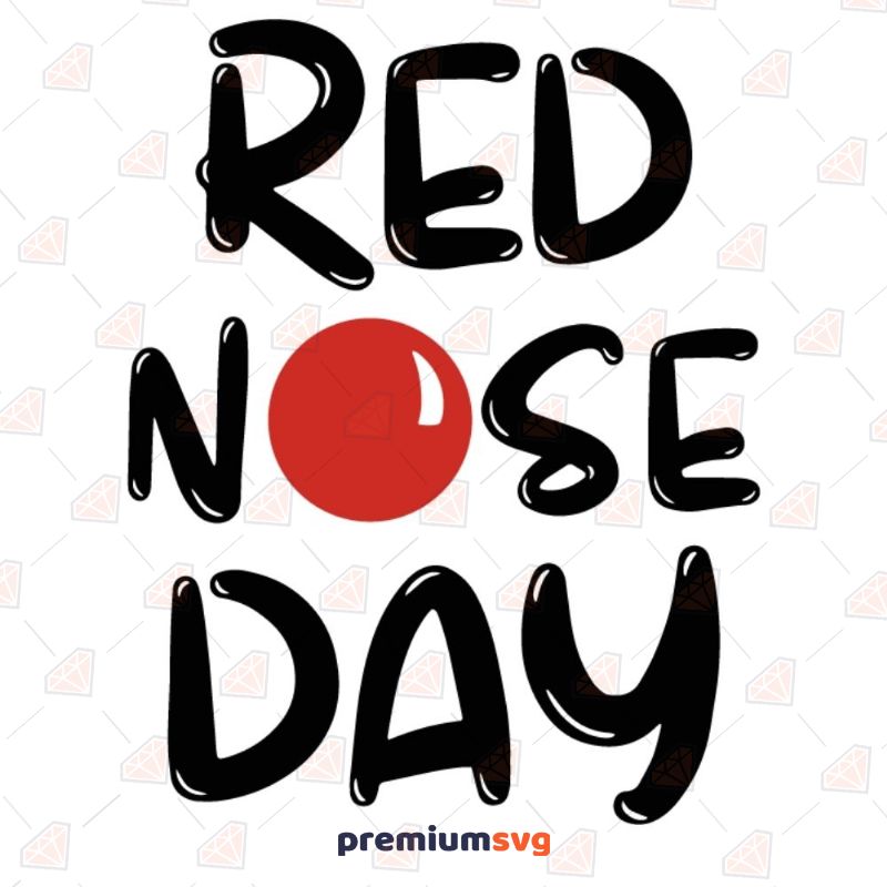 Red Nose Day Funny Face SVG