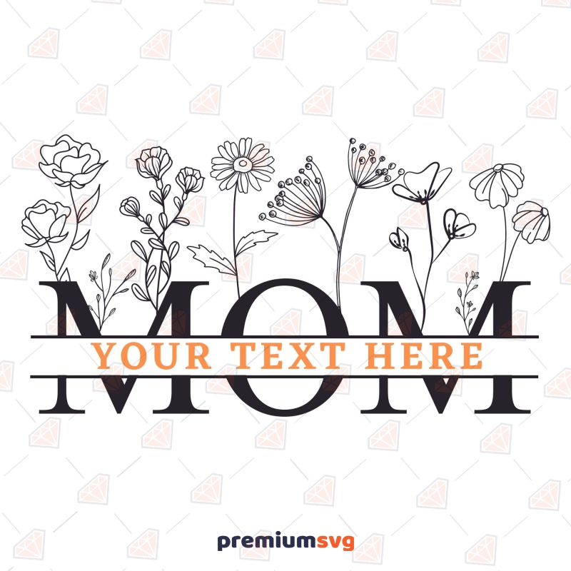 Free Split Floral Monogram SVG - Free Pretty Things For You