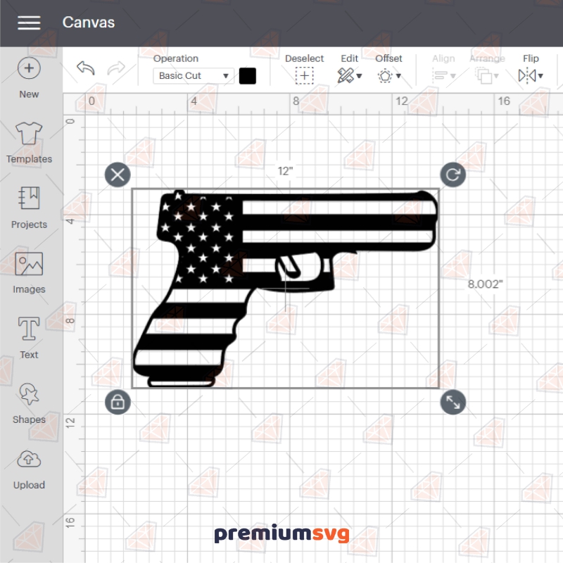 Glock USA Flag Gun SVG | Patriotic Gun SVG Vector File, | PremiumSVG