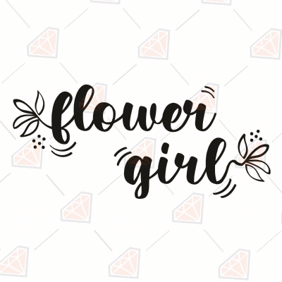 Flower Girl SVG Cut File, Instant Download | PremiumSVG