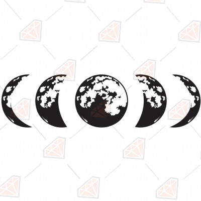 Moon Phases SVG, Moon Phases Clipart Vector Files | PremiumSVG