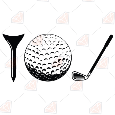 Golf Bundle SVG Vector File, Golf Ball Tee SVG Instant Download ...