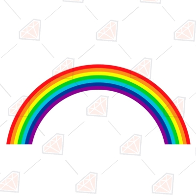 Boho Rainbow SVG Bundle, Cute Blue Rainbow Clipart Files | PremiumSVG