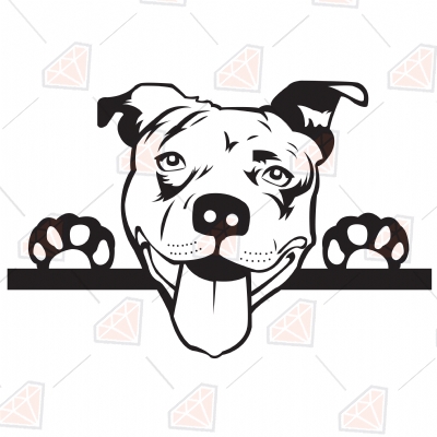 Clip Art & Image Files Craft Supplies & Tools I love my Pit svg pit paw ...