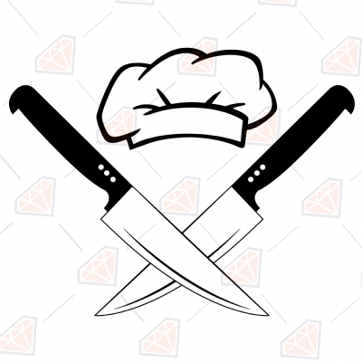 chef knives crossed