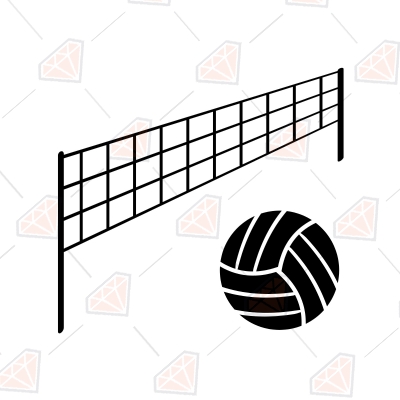 Volleyball Net and Ball SVG Cut Files | PremiumSVG