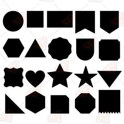 Basic Shapes SVG Vector and Clipart Files | PremiumSVG