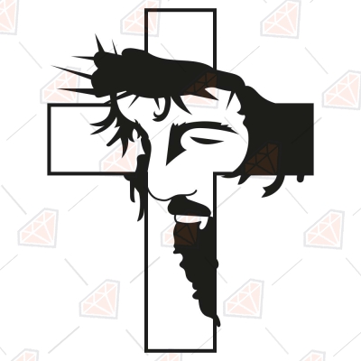 Jesus Cross Svg Design Cross Jesus Vector Instant Download Premiumsvg