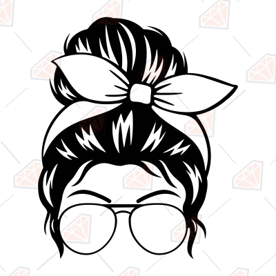 Bow For Messy Bun Svg    Ur3998m1 