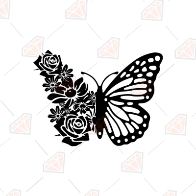 Butterfly Flower Silhouette