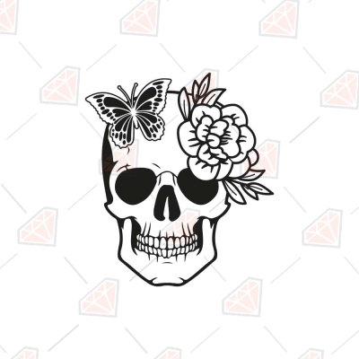 Halloween Svg, Sugar Skull Svg, Skeleton Svg, Flower Svg, Bundle